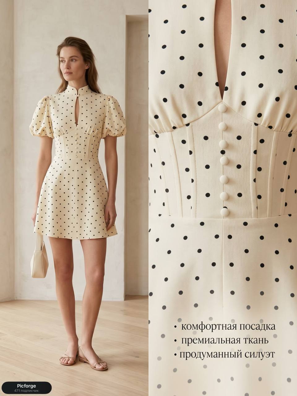 Перенос одежды на модель нейросетью: создаем fashion-карточку — генерация нейросети Picforge
