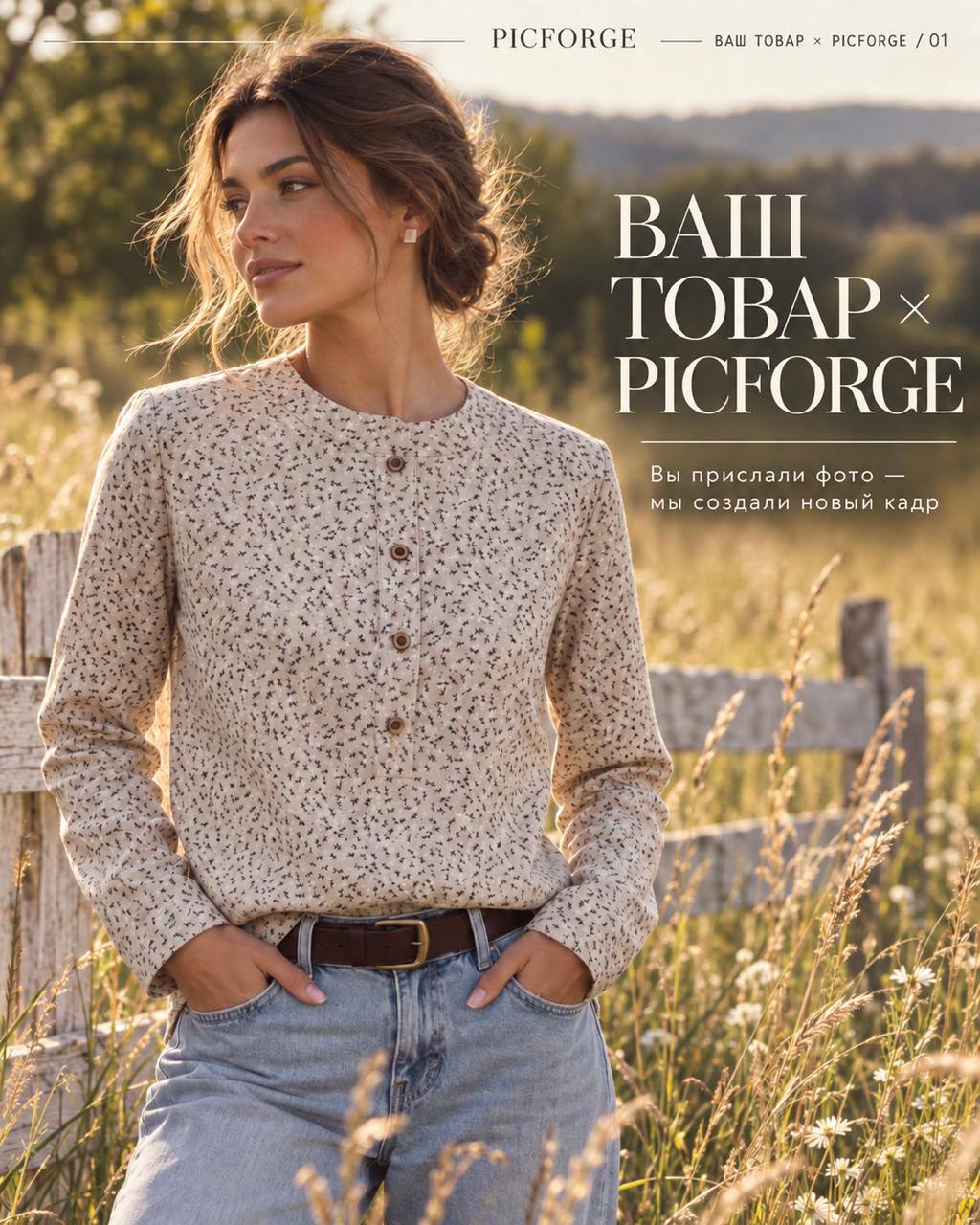 Ваш товар × Picforge — первый выпуск 🤍 — генерация нейросети Picforge