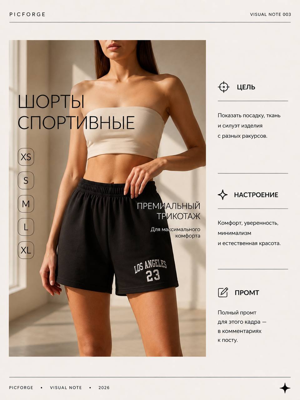 Размеры, состав, посадка, особенности ткани. — генерация нейросети Picforge