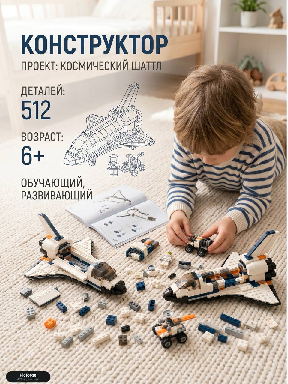 Рекламные фото нейросетью из одной фотографии: кейс с конструктором — иллюстрация 1